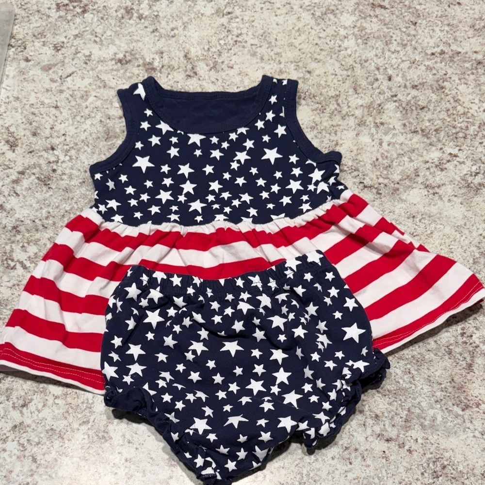Patriotic Stars and Stripes Outfit